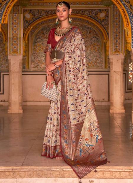 Peach Colour Patola Paithani Rewaa New Latest Designer Festive Wear Saree Collection 496 A